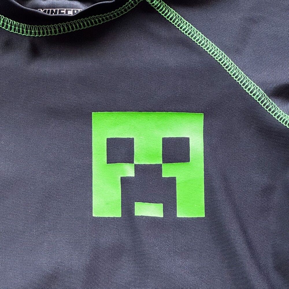 4/$10 - Toddler Boys Minecraft Creeper Lightweight Sun Shirt T Shirt - Picture 5 of 5